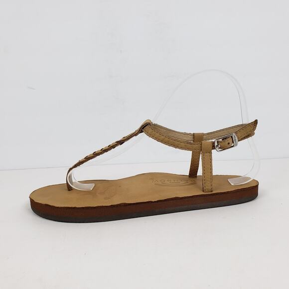 Rainbow T-Street Womens Size M 6.5-7.5 Brown Leather Casual Sandals 2647-1026 - Picture 3 of 12